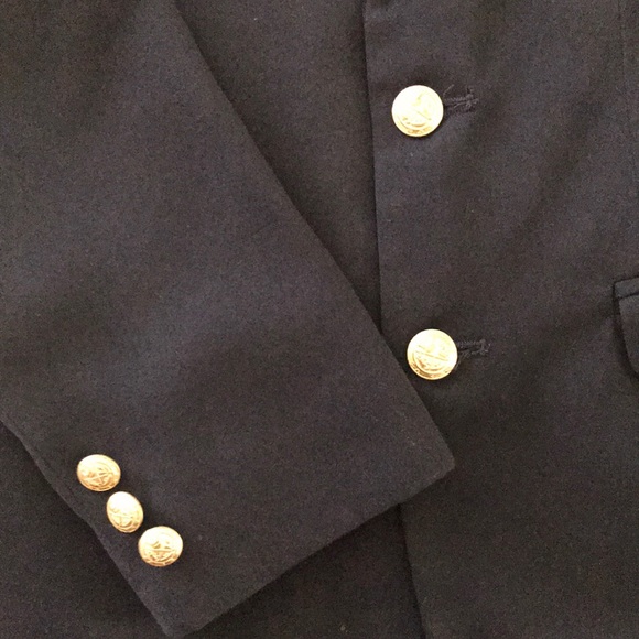 Boys blue blazer with gold button detail. - Picture 3 of 5